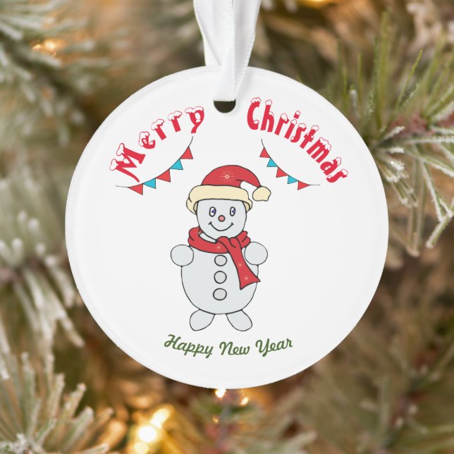 Ornamento de Felizes anos novos de natal Feliz (Árvore)