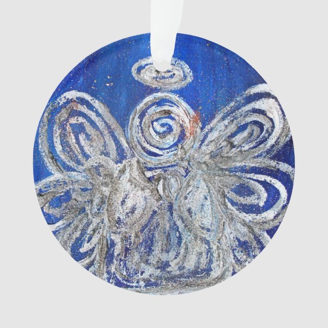 Ornamento de Feriado de Arte Anjo Twinkle (Frente)