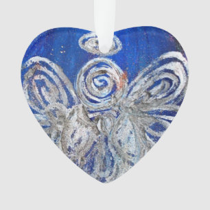 Ornamento de Feriado de Arte Anjo Twinkle