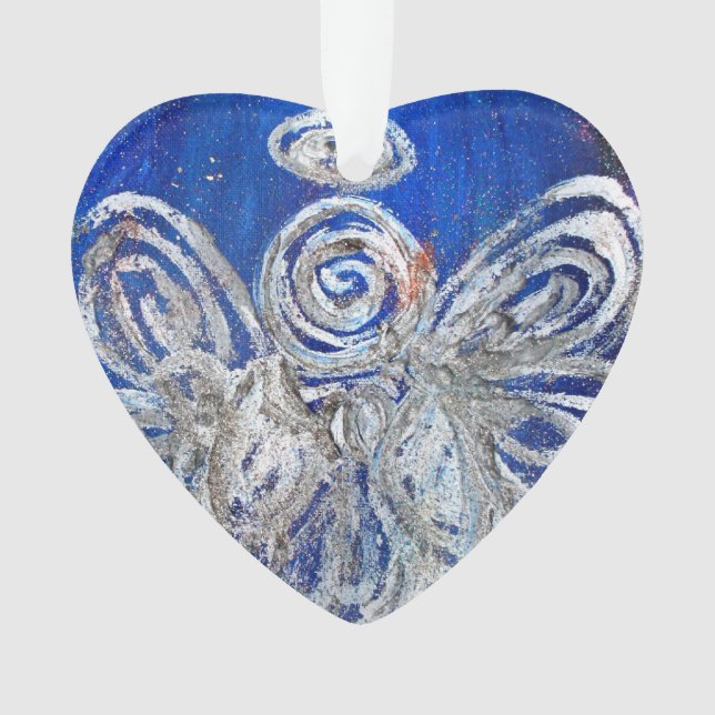 Ornamento de Feriado de Arte Anjo Twinkle (Frente)