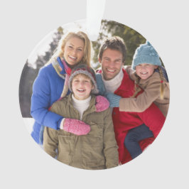 Ornamento de Feriado de Foto da Família Personaliz