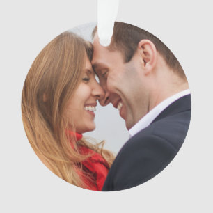 Ornamento de Feriado de Foto de Casal Envolvido Pe