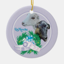 Ornamento de Feriado de LaMancha Goat Wreath