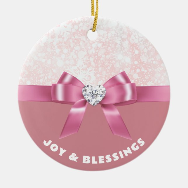 Ornamento de Feriado de Neve com Espumante Persona (Frente)