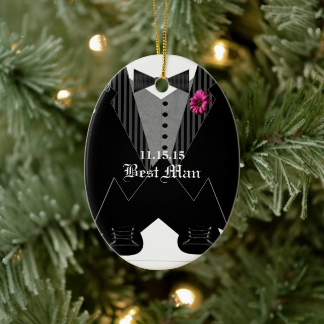 Ornamento de Feriado Tuxedo de Melhor Homem (Árvore)