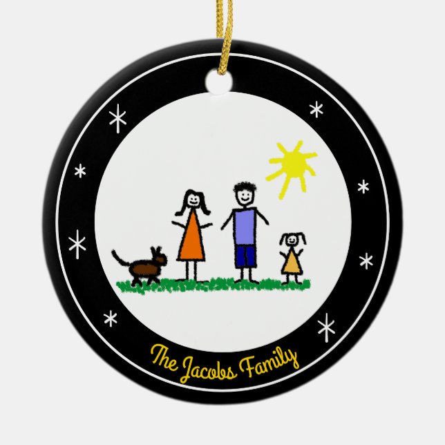 Ornamento de Feriados Personalizados das Estrelas (Frente)