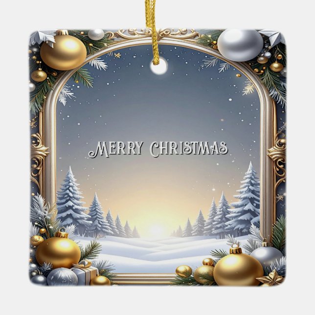 Ornamento de Férias de Natal (Frente)