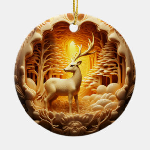 Ornamento de Férias de Natal Dourado