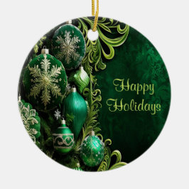 Ornamento de Férias decorativas verdes