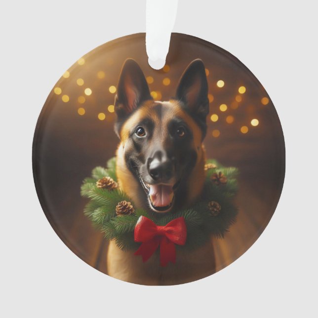 Ornamento de Férias Malinois belgas (Frente)