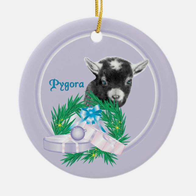 Ornamento de Férias Pygora Goat Wreath (Frente)