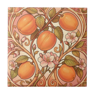 Ornamento de Flor de Pêssego Art Nouveau