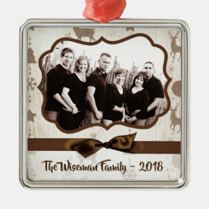 Ornamento de FOTO de Veado Personalizado para Burl