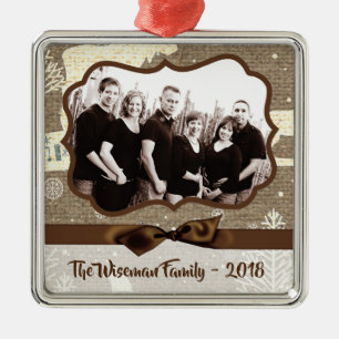 Ornamento de FOTO de Veado Personalizado para Burl