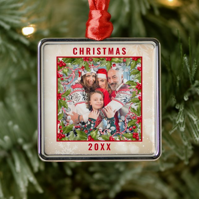 Ornamento de Foto do Grêmio Holly (Árvore)