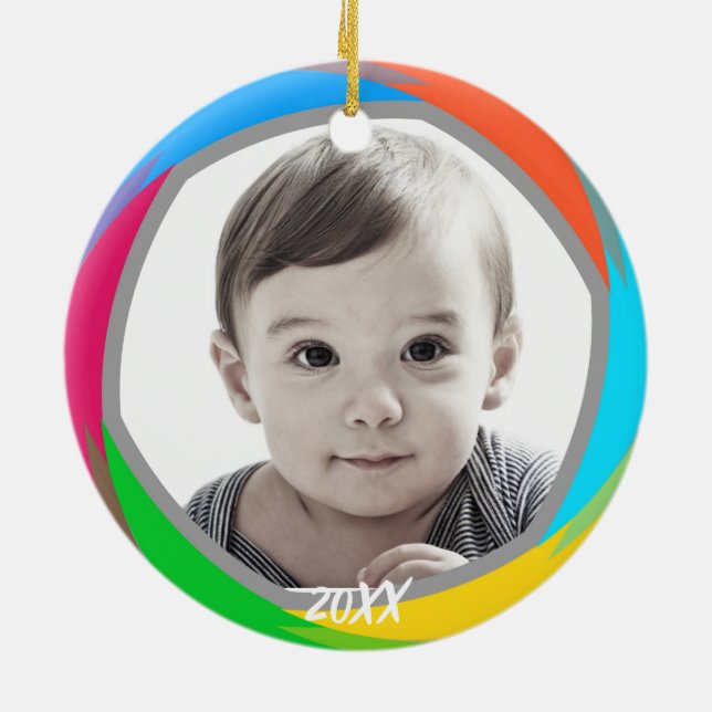 Ornamento de Fotografias Natado Feliz Natal (Traseira)