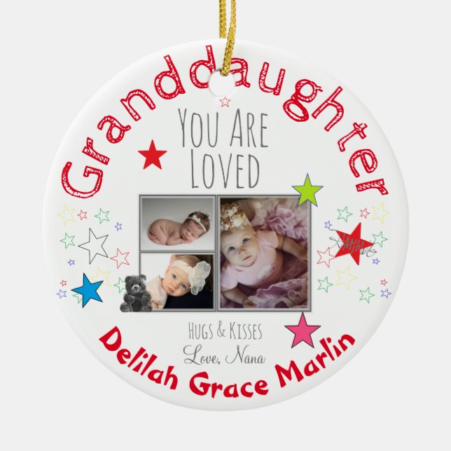 Ornamento de Fotos com Starsby HAMbyWG (Frente)