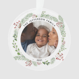 Ornamento de Fotos da Família 2 de Verduras de inv