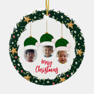 Ornamento de Fotos da Wreath de Natal