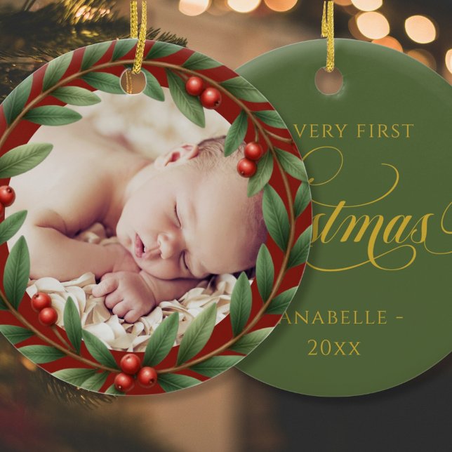 Ornamento de Fotos da Wreath de Natal (Criador carregado)