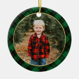 Ornamento de Fotos de Script de Natal da Xadrez Ve