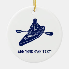 Ornamento de Fotos Personalizado para Kayakers