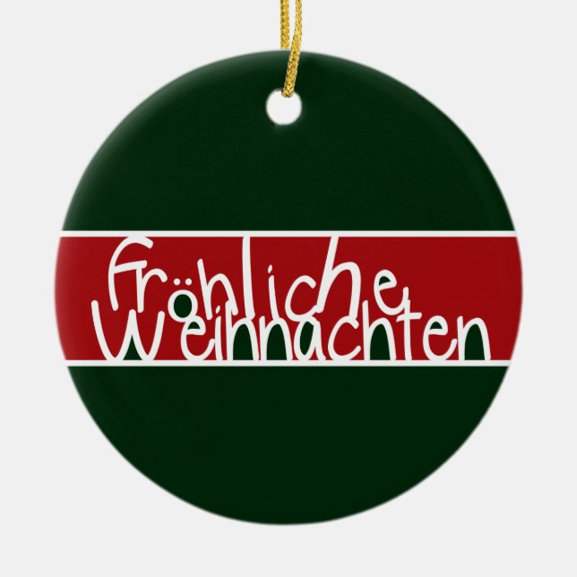 Ornamento de Frohliche Weihnachten (Frente)