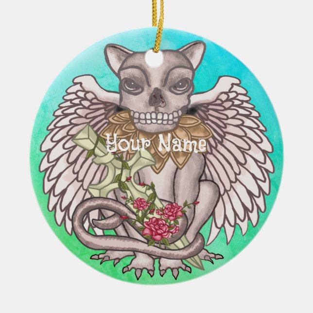 Ornamento de Gargoyle crânio (Frente)