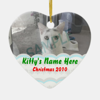 Ornamento de Gatinho Personalizado