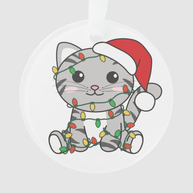 Ornamento De Gatos De Natal Para Animais De Invern (Frente)