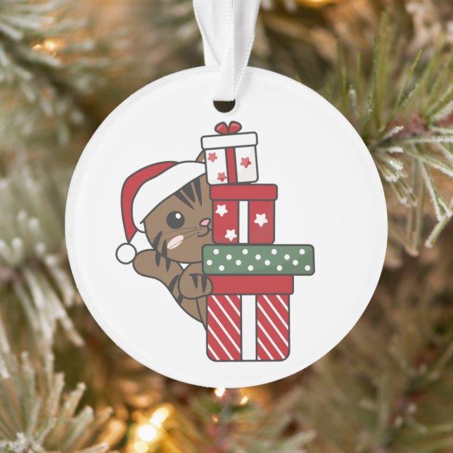 Ornamento de Gatos de Natal Presente para Animais  (Árvore)