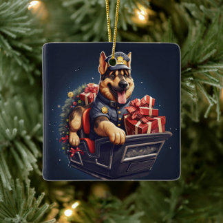 Ornamento de german shepherd de Natal, Pet Lover C