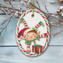 Ornamento de Greve de Natal do Santa Claus Elf