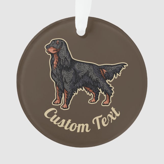 Ornamento de Ilustração do Gordon Setter (Frente)