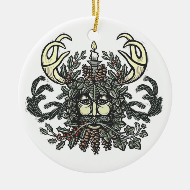 Ornamento de Inverno-Greenman (Frente)