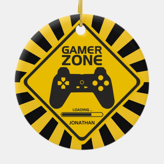 Ornamento de Jogos de Vídeo de Zona Gamer (Traseira)