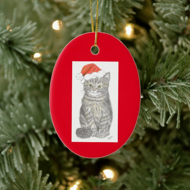 Ornamento de Kitten de Natal (Árvore)