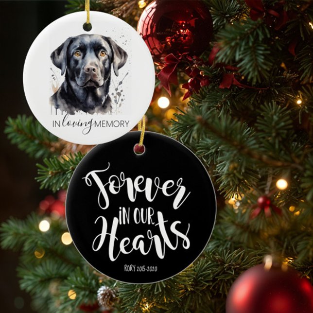 ornamento de Labrador preto em aquarela memorial (Criador carregado)