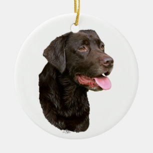 Ornamento de labrador retriever do chocolate
