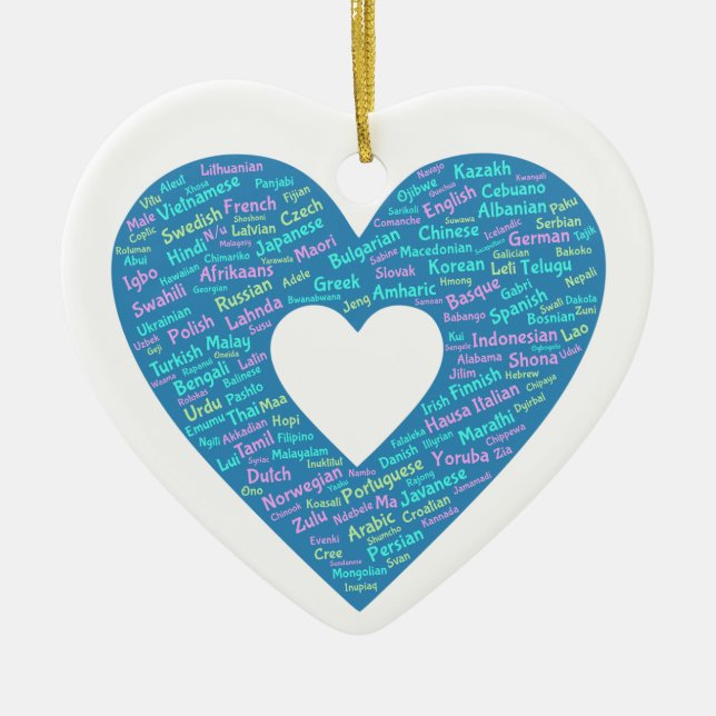 Ornamento de Línguas Mundiais (Frente)