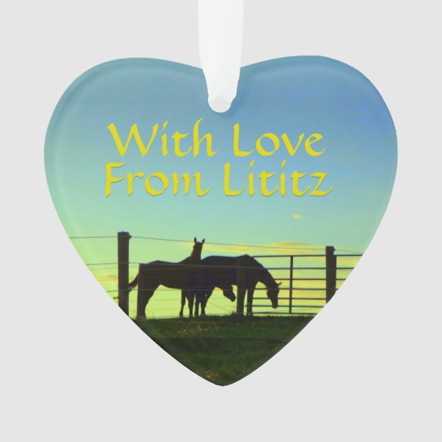 Ornamento de Lititz! Vida da fazenda! Personalize (Frente)