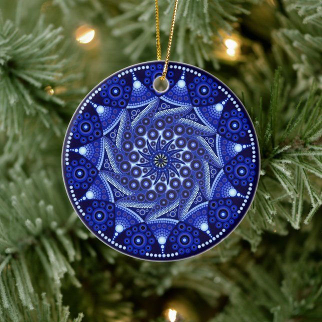 Ornamento de Mandala, Sapphire Mandala, setembro (Árvore)