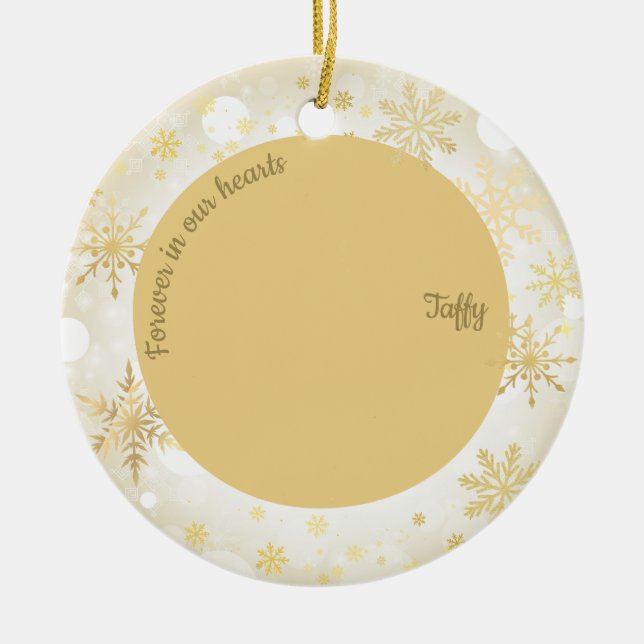 Ornamento de memorial de estimação de gato (Frente)