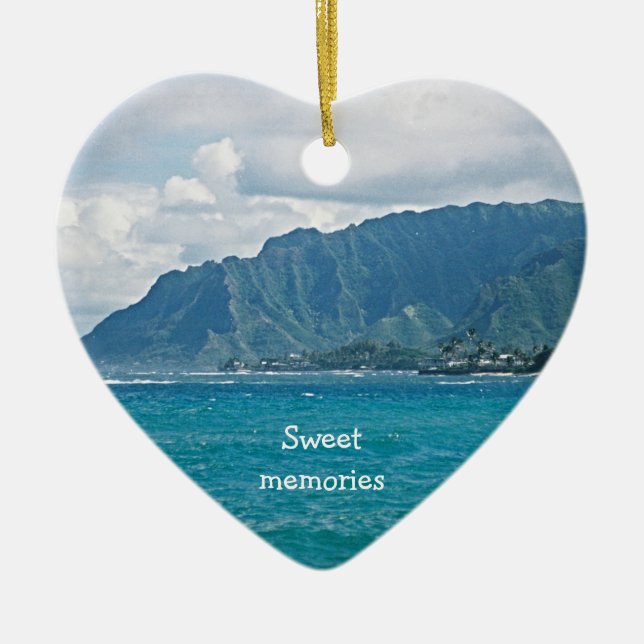 Ornamento de Memórias Doces de Férias de Praia Cên (Frente)
