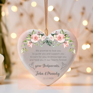 Ornamento de Menina do Batismo Christening