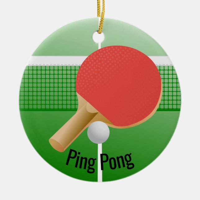Ornamento de Mesa de Tênis de de Ping Pong (Frente)