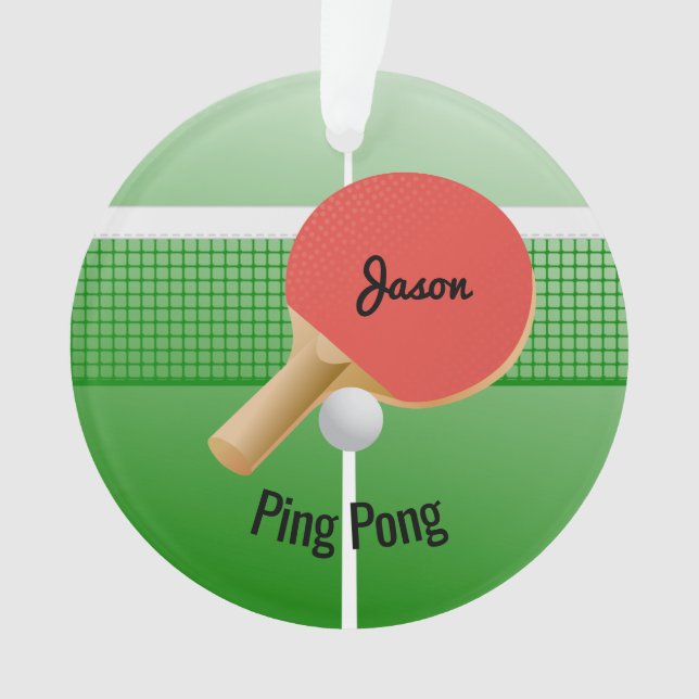 Ornamento de Mesa de Tênis de de Ping Pong (Frente)