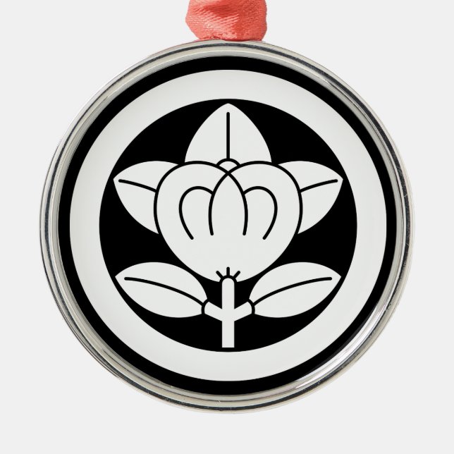 ORNAMENTO DE METAL 丸に橘（六つ割り作図） (Frente)