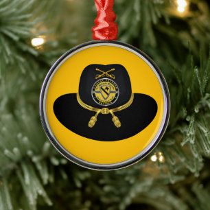 Ornamento De Metal 1ª Divisão de Cavalaria Natal Aposentado