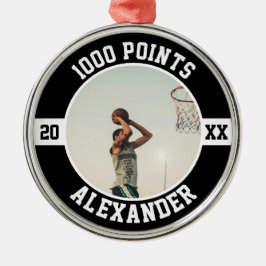 Ornamento De Metal 1000 Career Points Basketball Scorer Milestone